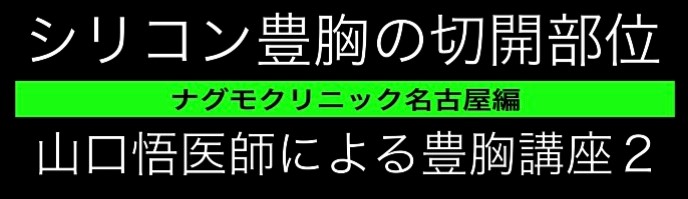 シリコン豊胸の切開部位 [ナグモクリニック名古屋編] 山口悟医師による豊胸講座2