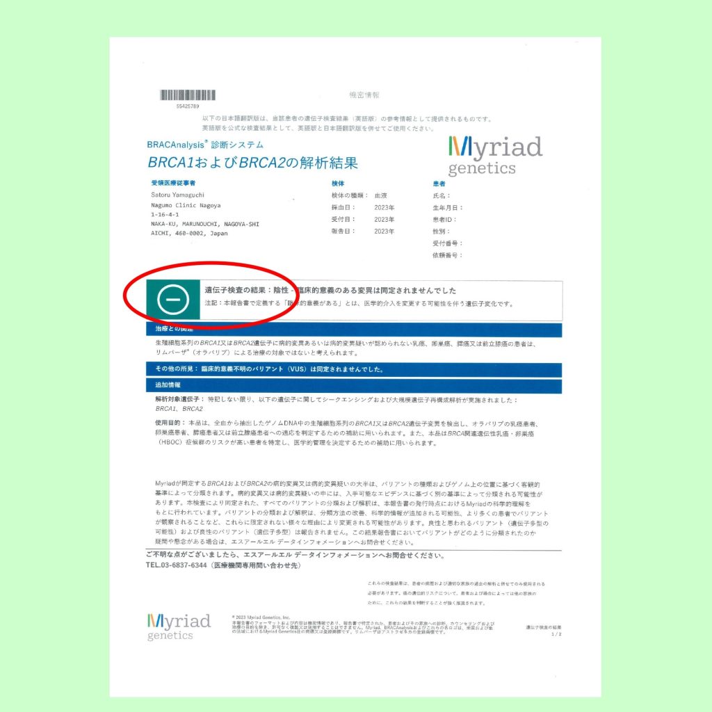 BRCA1/2遺伝子検査